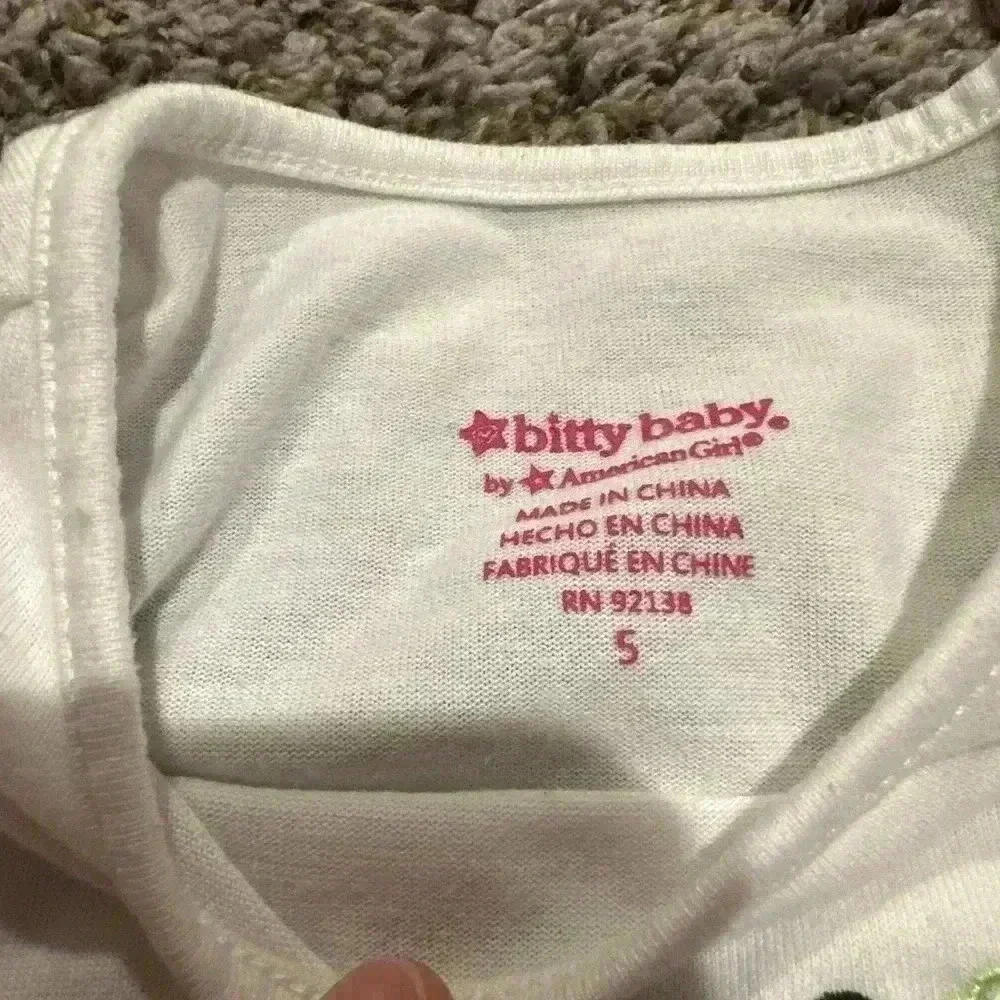 American Girl Bitty Baby Kitty Pajamas for Little Girls Size 5